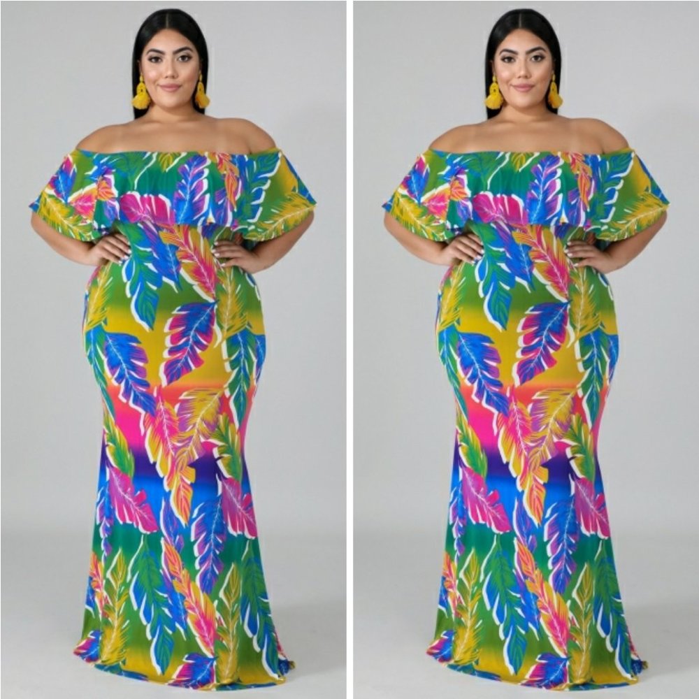 Tropical maxi dress